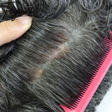 8*10' Super Thin Skin Hair System for Men –Natural Hair Piece V Loop Toupee -Free Style12