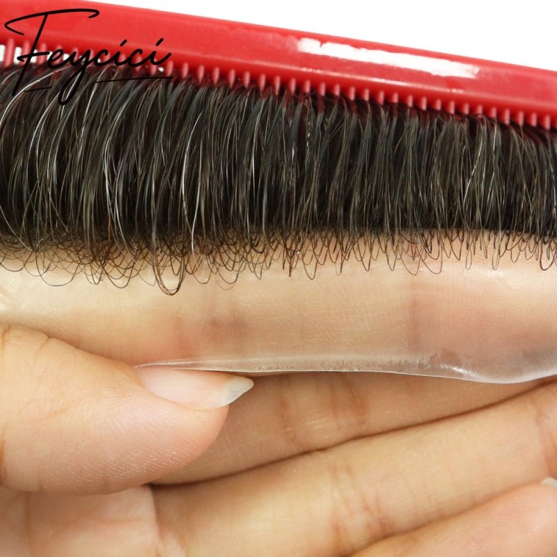 8*10' Super Thin Skin Hair System for Men –Natural Hair Piece V Loop Toupee -Free Style14