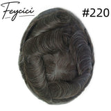 8*10' Super Thin Skin Hair System for Men –Natural Hair Piece V Loop Toupee -Free Style3