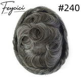 8*10' Super Thin Skin Hair System for Men –Natural Hair Piece V Loop Toupee -Free Style4