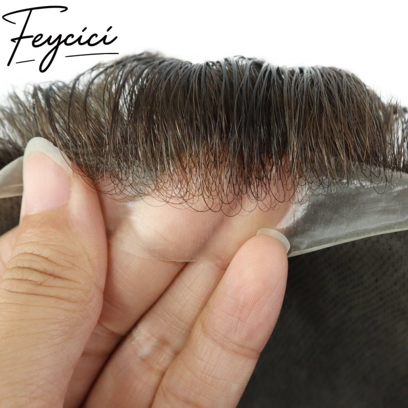 8*10' Super Thin Skin Hair System for Men –Natural Hair Piece V Loop Tupee -Free Style11