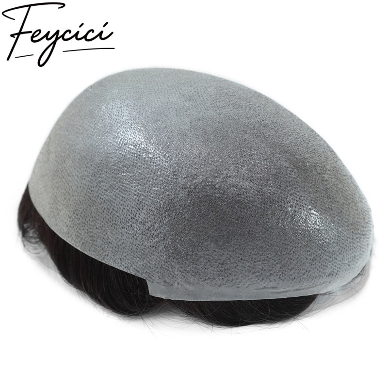 8*10' Thin Skin Hair System for Men –Natural Hair Piece V Loop Toupee- Daily Wear11