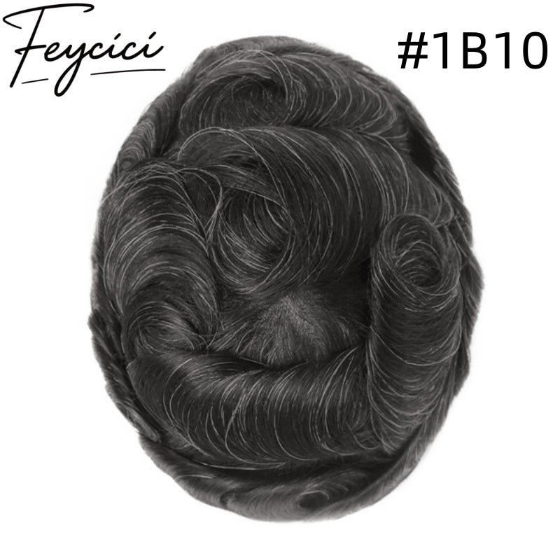 8*10' Thin Skin Hair System for Men –Natural Hair Piece V Loop Toupee- Daily Wear2