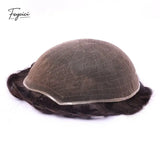 Feycici 8x10 inch breathable full lace men's hair system with natural hair for daily wear, lightweight and comfortable.