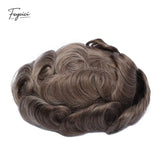 Feycici 8x10 inch breathable full lace men's hair system with natural hair, ideal for daily wear and comfortable fit
