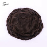 Feycici 8x10 inch breathable full lace men's hair system with natural hair, ideal for daily wear and comfortable styling