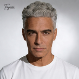 Feycici 8x10 inch durable lace top with PU hair system for men, natural hair piece with 130% density, shown on a mannequin head
