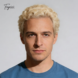 Feycici 8x10-inch invisible thin skin hair system for men with natural hair, V loop front, free style, lightweight and seamless.