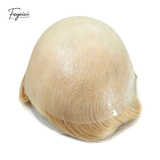 Feycici 8x10 inch invisible Thin Skin hair system for men with natural hair and V-loop front, free style for a seamless look