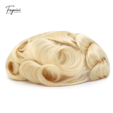 Feycici 8x10 inch Invisible Thin Skin Hair System for men with natural hair and V loop front, free style design, lightweight and realistic.