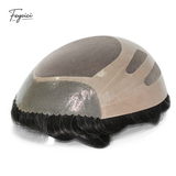 8"x10" Mono with Poly Hair System for Men –Natural Hair Piece 130% Density Toupee -Free Style