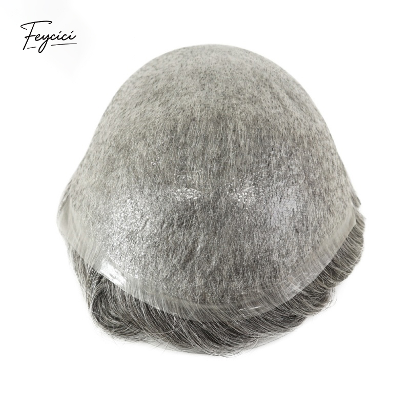 8"x10" Super Thin Skin Hair System for Men –Natural Hair Piece V Loop Toupe -Free Style