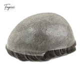 Feycici 8x10 inch super thin skin hair system for men with natural hair and V loop toupee, free style, lightweight and realistic.