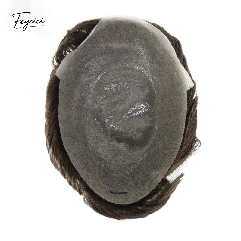 Feycici 8x10 inch super thin skin hair system for men with natural hair, V loop tupee, free style, lightweight and realistic.