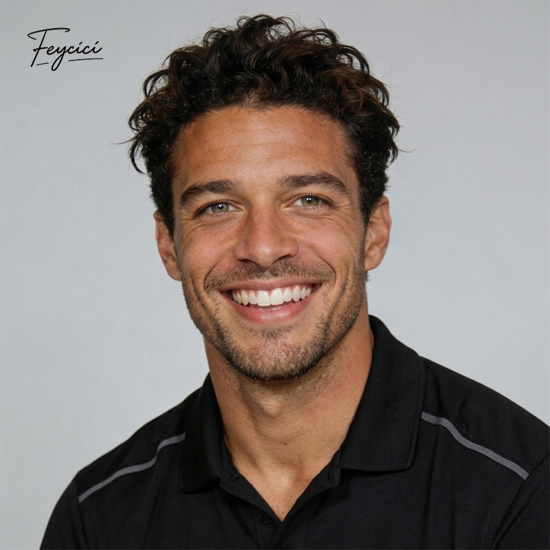 8"x10" Thin Skin Hair System for Men –Natural Hair Piece V Loop Toupee- Daily Wear