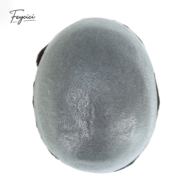 8"x10" Thin Skin Hair System for Men –Natural Hair Piece V Loop Toupee- Daily Wear