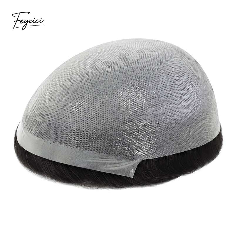 8"x10" Ultra Thin Skin Men's Toupee - V-Loop Invisible Hair System