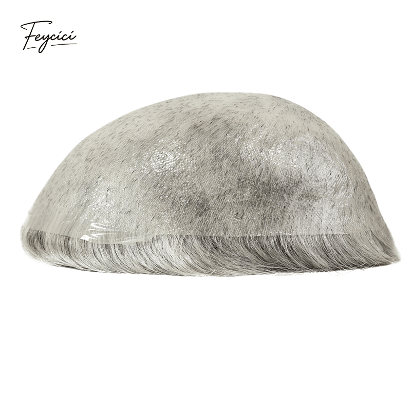 8"x10" Ultra Thin Skin Men's Toupee - V-Loop Invisible Hair System