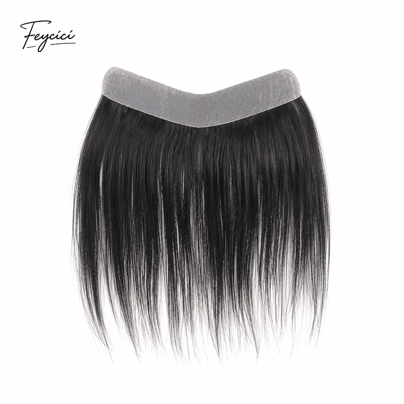 AUS Men’s Toupee - Breathable Swiss Lace Center with Durable PU Perimeter Human Hair System