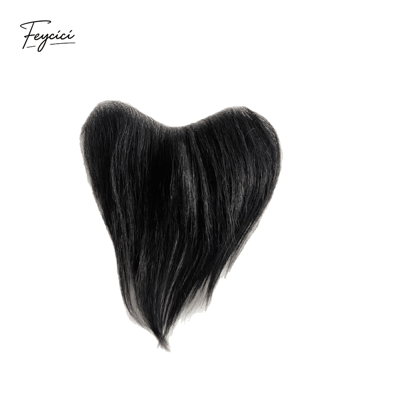 AUS Men’s Toupee - Breathable Swiss Lace Center with Durable PU Perimeter Human Hair System
