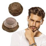 AUS Series Men's Hair System - Durable French Lace with Skin Perimeter
