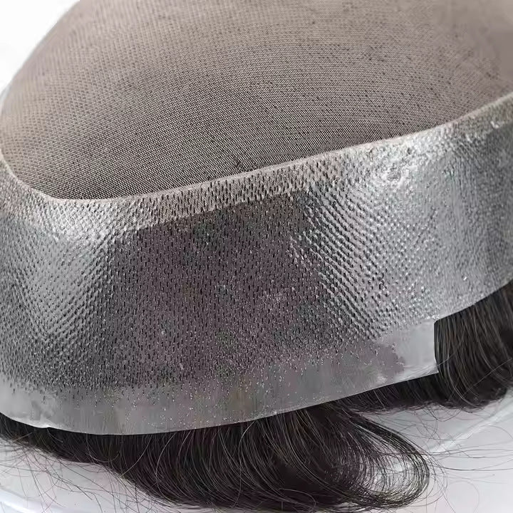 AUS Series Men's Hair System - Durable French Lace with Skin Perimeter