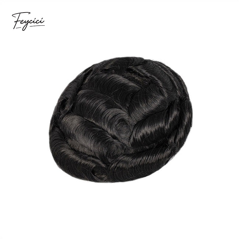 AUS Series Men's Hair System - Durable French Lace with Skin Perimeter