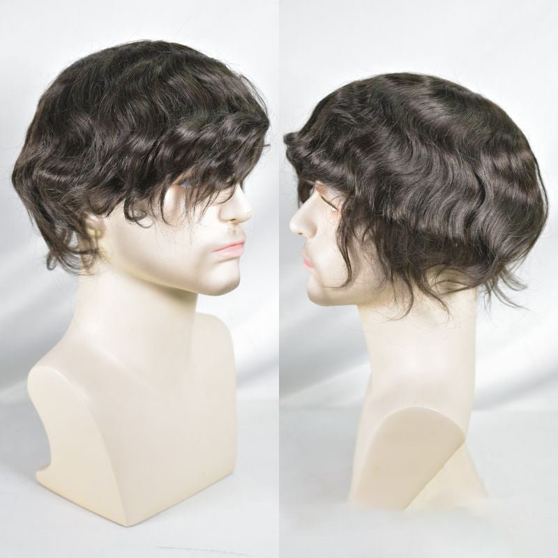 AUS Style Men’s Hair System - Durable Mono & Skin Hybrid Toupee
