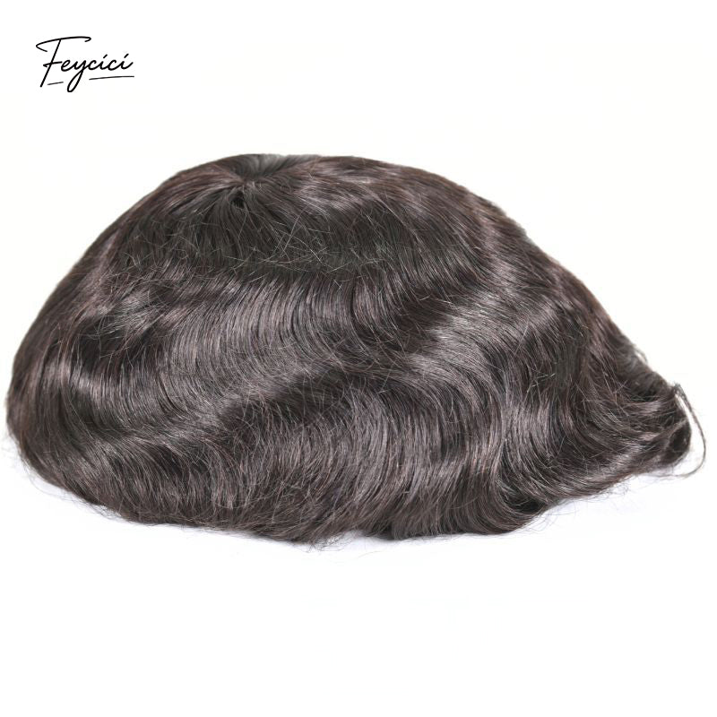 AUS Style Men’s Hair System - Durable Mono & Skin Hybrid Toupee4