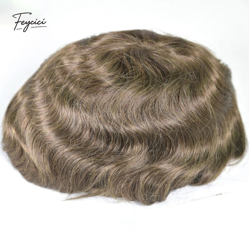 AUS Style Men’s Hair System - Durable Mono & Skin Hybrid Toupee2
