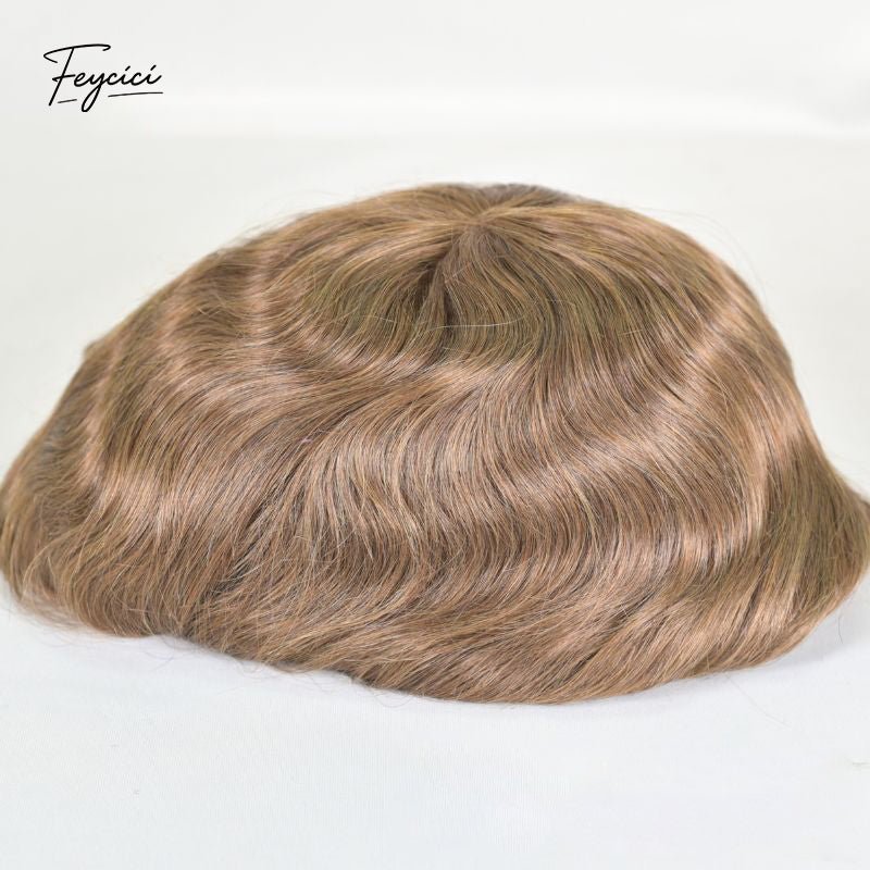 AUS Style Men’s Hair System - Durable Mono & Skin Hybrid Toupee1