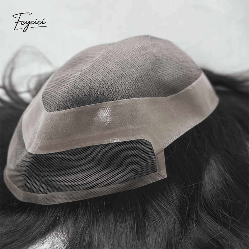 Bengali-Craft Series - Hand-Tied Human Hair Toupee with Natural Lace Front