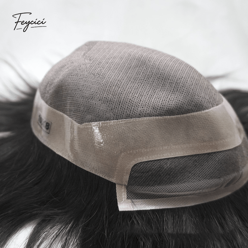 Bengali-Craft Series - Hand-Tied Human Hair Toupee with Natural Lace Front