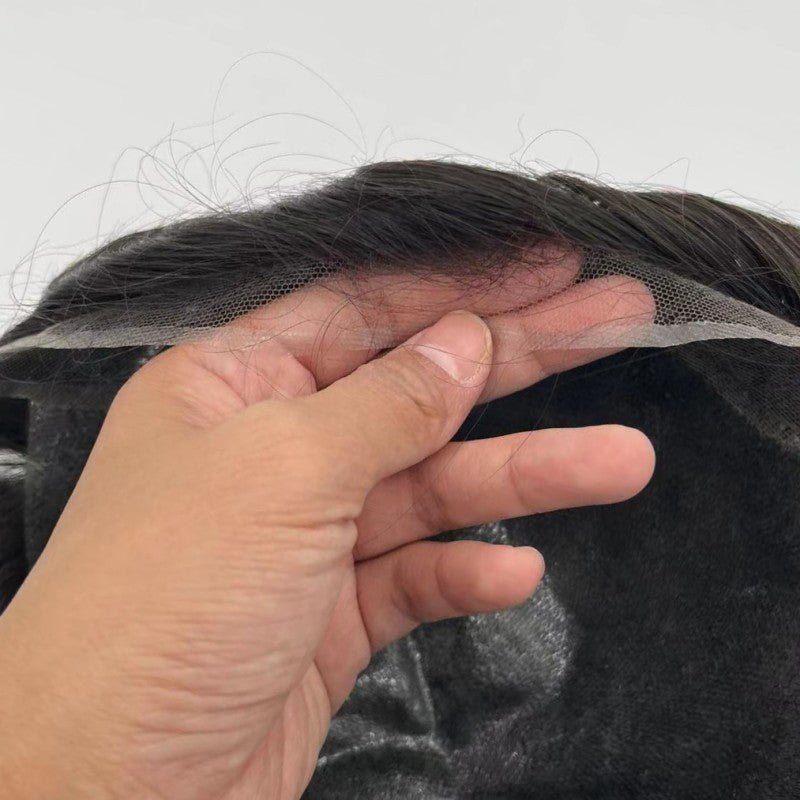 Bio-Lace Hybrid System - Swiss Lace Center with V-Loop Skin Perimeter Men's Toupee