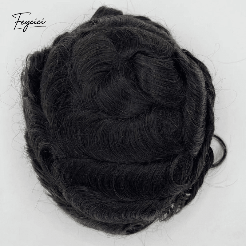 Bio-Lace Hybrid System - Swiss Lace Center with V-Loop Skin Perimeter Men's Toupee