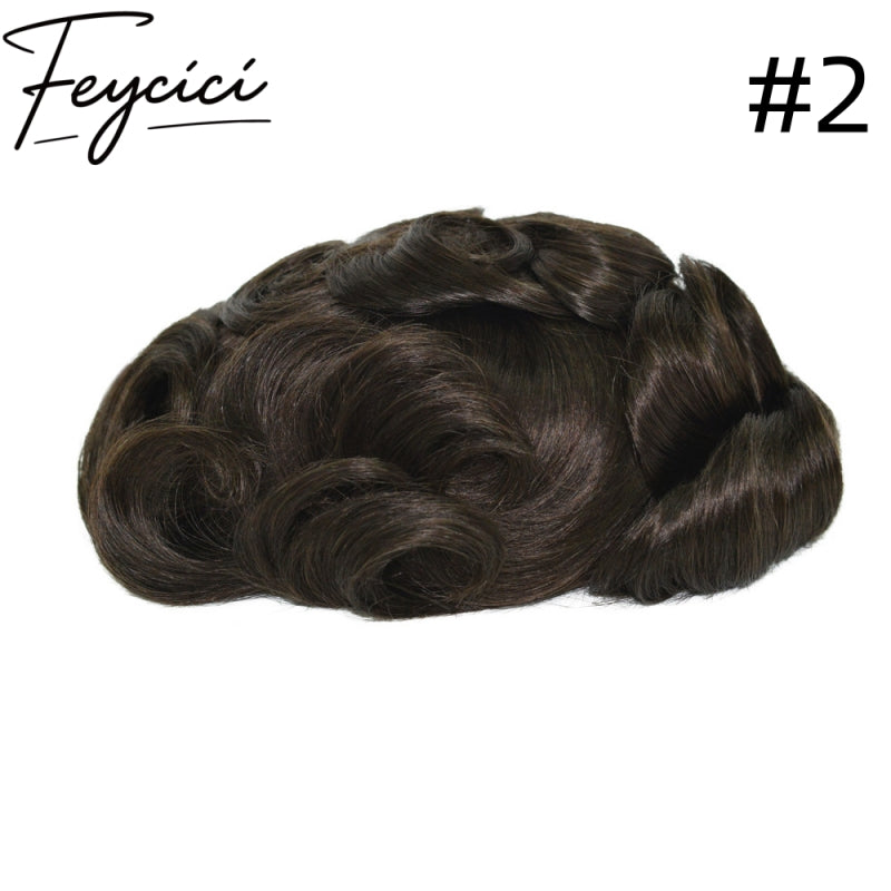 Breathable Lace With PU Hair System for Men –Natural Hair Piece -Best for Daily Business Wear6