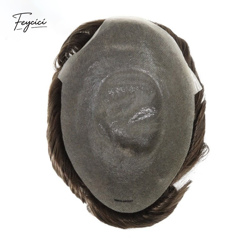 8"x10" Thin Skin Hair System for Men –Natural Hair Piece V Loop Toupe -Free Style