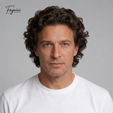 Feycici invisible full lace hair system for men with natural-looking hand-tied full density, lightweight and breathable hairpiece