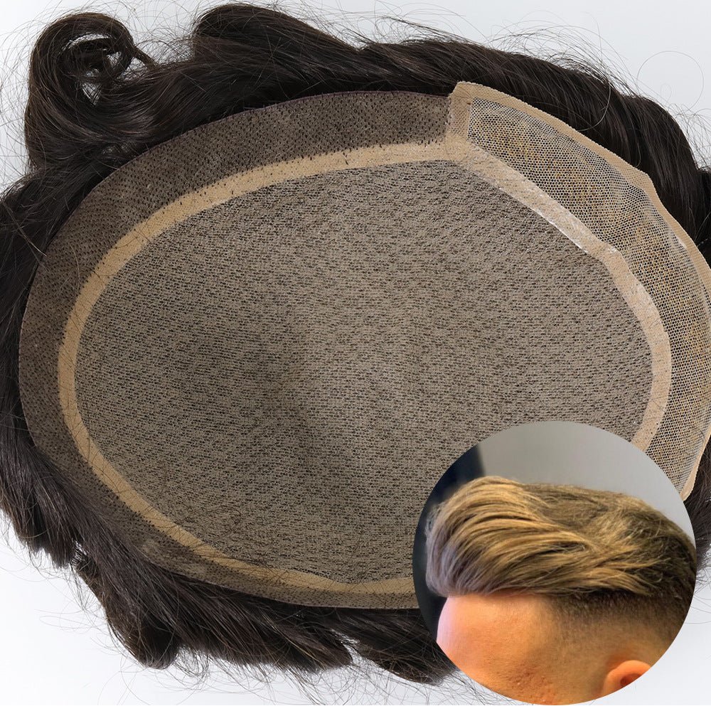 Comfort I-Lace Series - High-Definition Silk Top & Natural Lace Front Human Hair Toupee