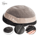 D7-3 Series - Durable Fine Mono Center with NPU Perimeter Men's Human Hair Toupee