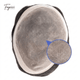 D7-3 Series - Durable Fine Mono Center with NPU Perimeter Men's Human Hair Toupee