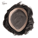 D7-3 Series - Durable Fine Mono Center with NPU Perimeter Men's Human Hair Toupee