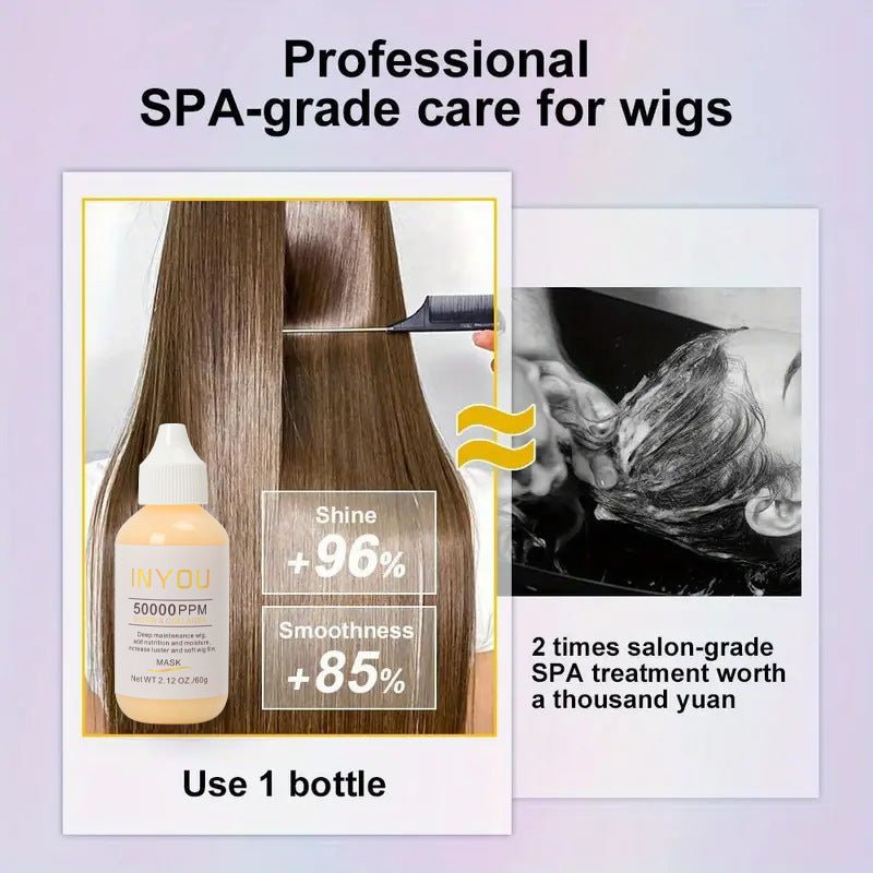 Deep Recovery Wig Mask - Intense Hydration & Silk-Gloss Treatment for Human Hair Systems (60g)