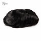Durable Fine Mono Center with NPU Perimeter Men's Human Hair Toupee