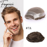 Durable Lace With PU Hair System for Men –Natural Hair Piece -Best for Daily Business Wear