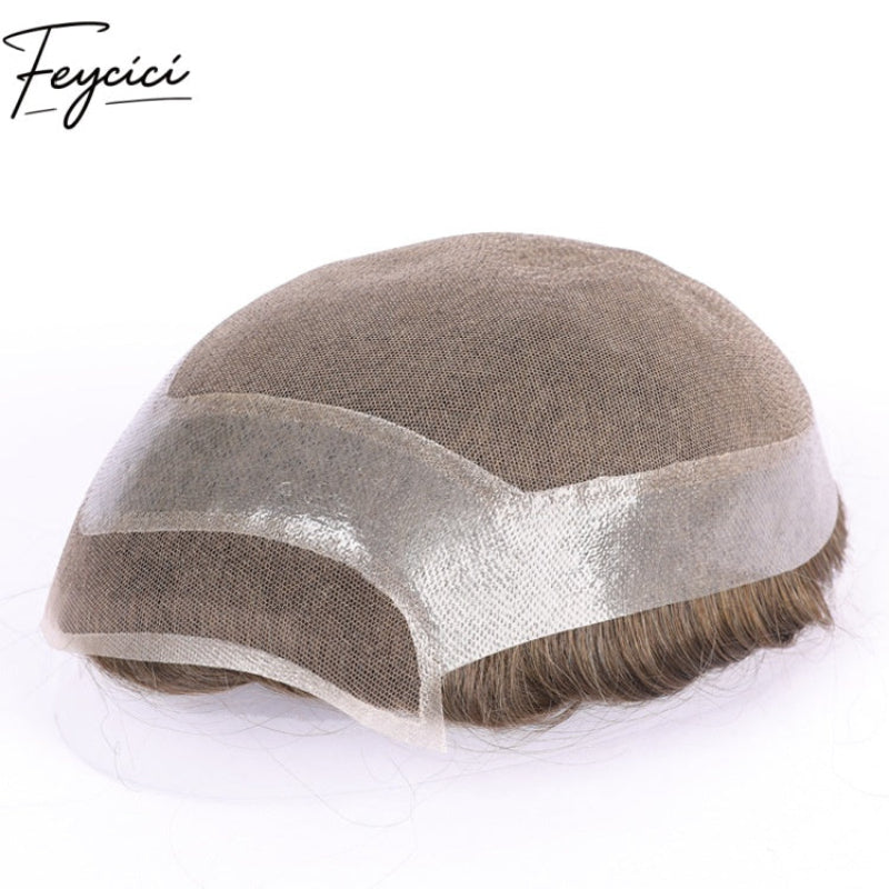 Durable Lace With PU Hair System for Men –Natural Hair Piece -Best for Daily Business Wear2