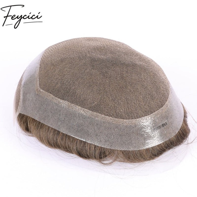 Durable Lace With PU Hair System for Men –Natural Hair Piece -Best for Daily Business Wear3