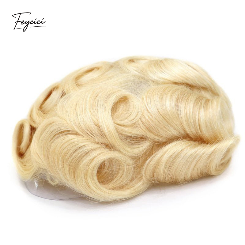 8"x10" Thin Skin Hair System for Men –Natural Hair Piece V Loop Toupe -Free Style