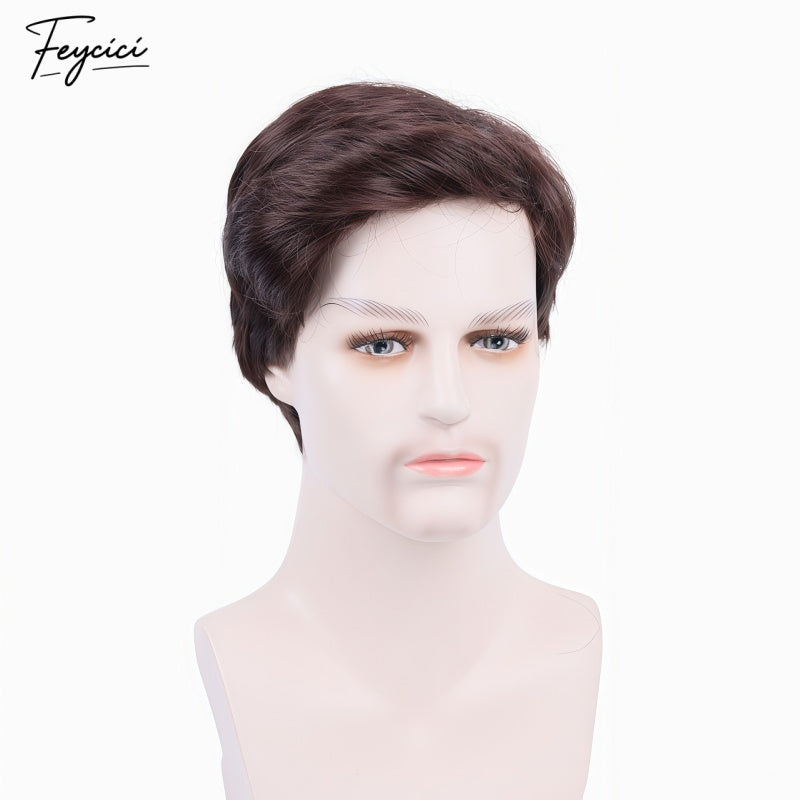 FeyciciBreathableRoseNetLaceBaseDarkBrownMensToupee_3