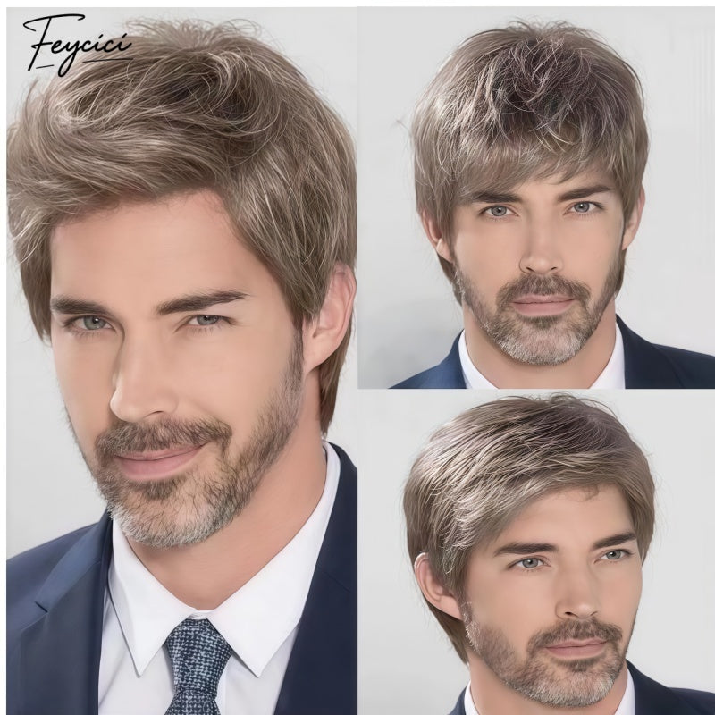 FeyciciBreathableRoseNetLaceBaseGoldenBrownMensToupee_1